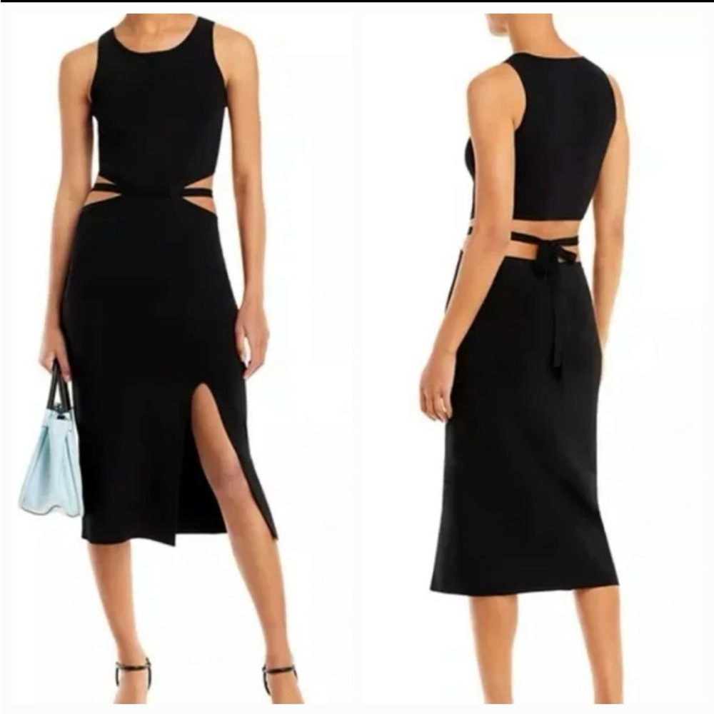 Lucy Paris Black Pencil Side Cut Out Dress Size small